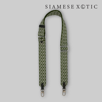 Xo Canvas Strap with Crocodile