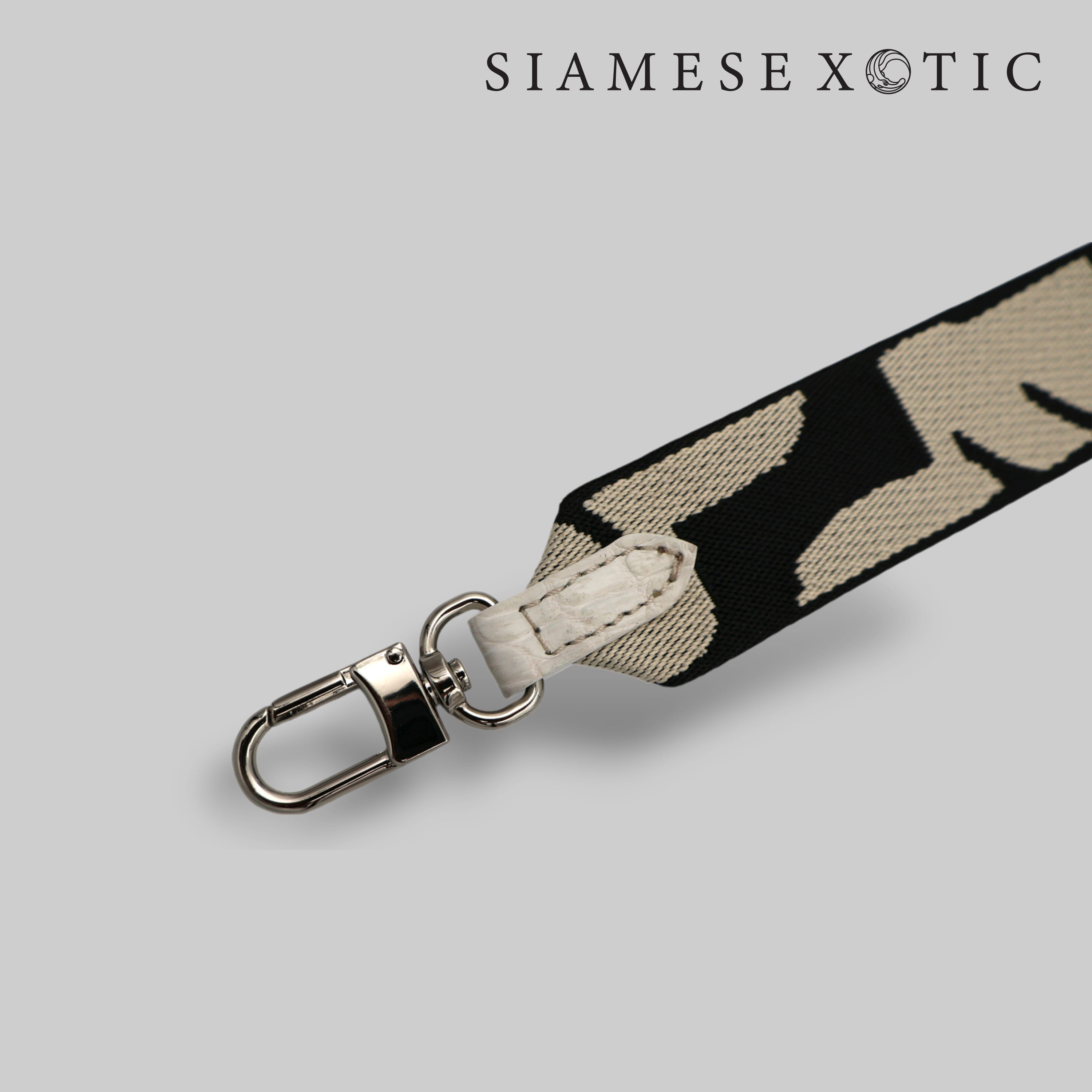 Xo Canvas Strap with Crocodile