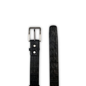Alternative view of MEN BELT 1 5 DOUBLE BONE BLACK