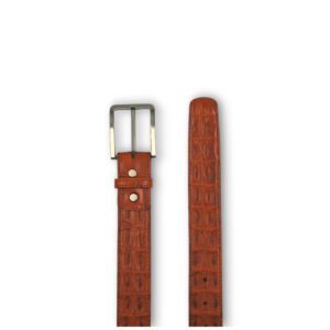 Alternative view of MEN BELT 1 5 DOUBLE BONE TAN